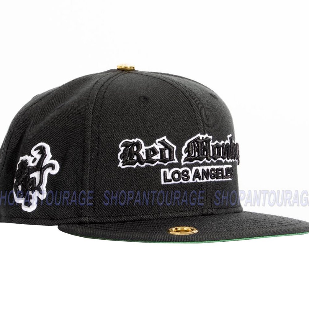 Red Monkey OG Flat Visor Classic Black RM1381 Limited Unisex Snapback Hat Cap